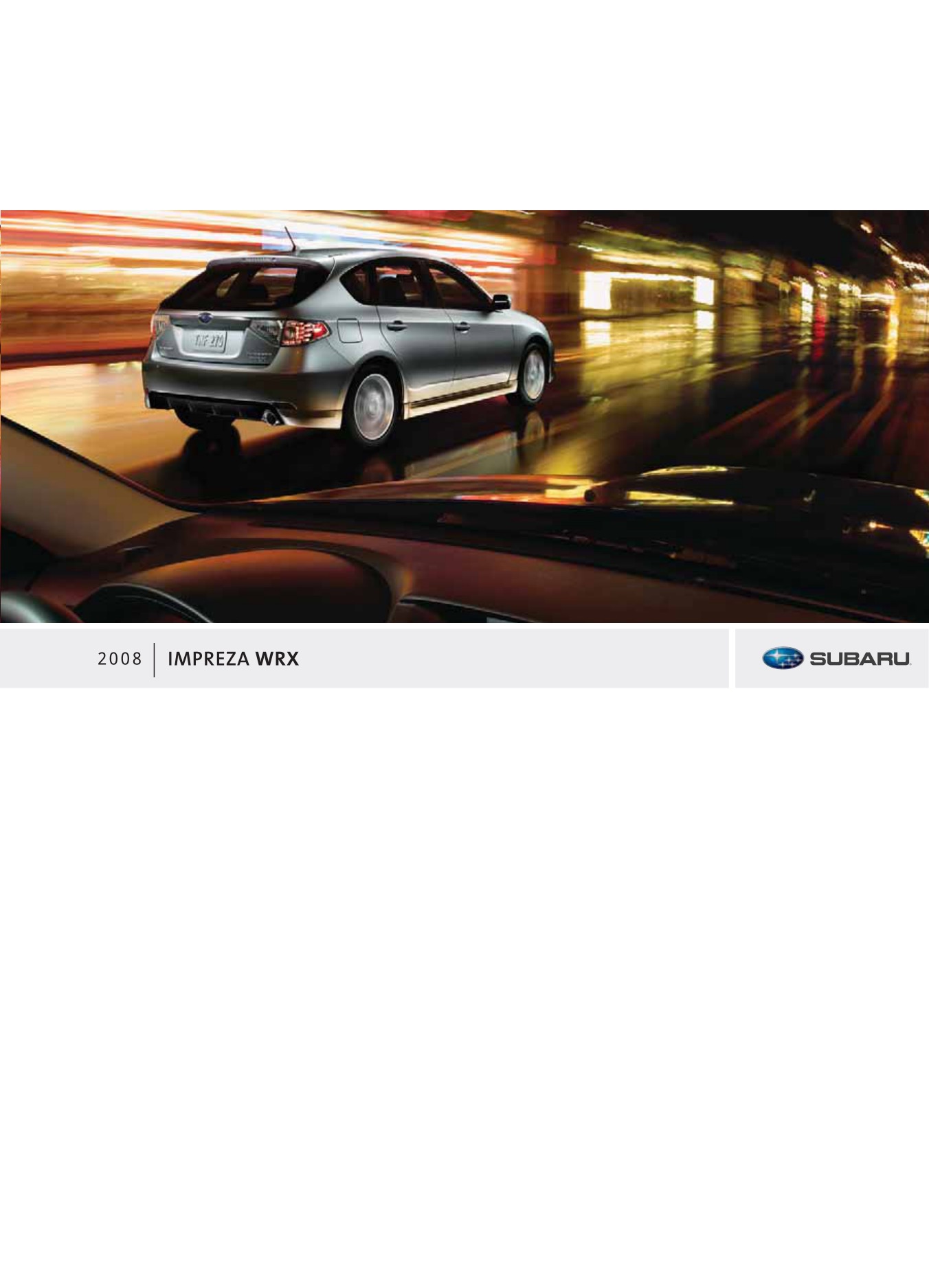 2008 Subaru Impreza WRX Brochure